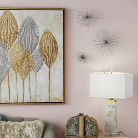 Silver Decorative Starburst Wall Art Set - Picture 8 of 8